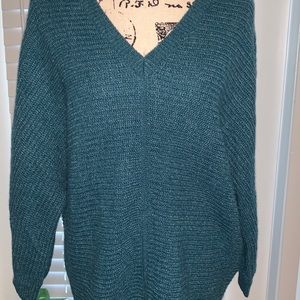 Ellen Tracy Teal Oversized Sweater - Lg